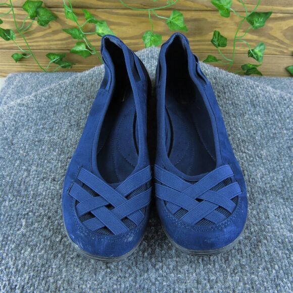 Laura Scott Women's Flat Blue Fabric Size 8.5M Gently Used 2025 - Picture 2 of 6
